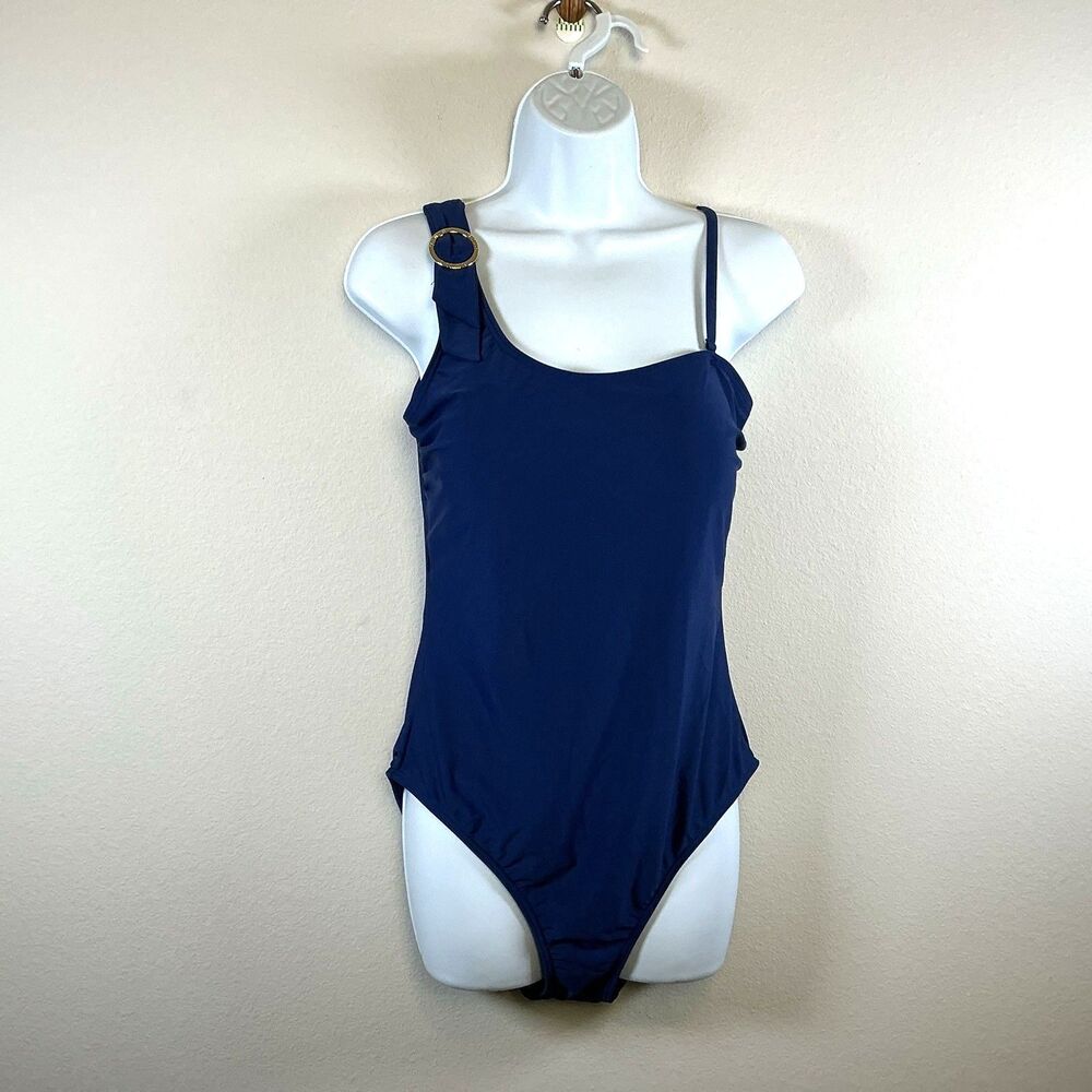 VENUS Womens Size 14 Blue One-Piece Swimsuit Bathing Suit Asymmetrical